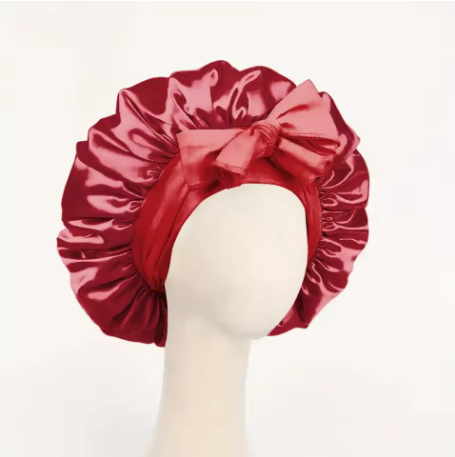 Heavenly Hair Pink Silk Bonnet