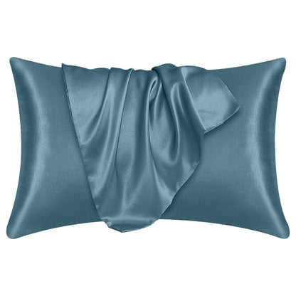 2 Pack Satin Silk Pillowcase for Hair & Skin Pillow Cases Cover Bedding Pair UK