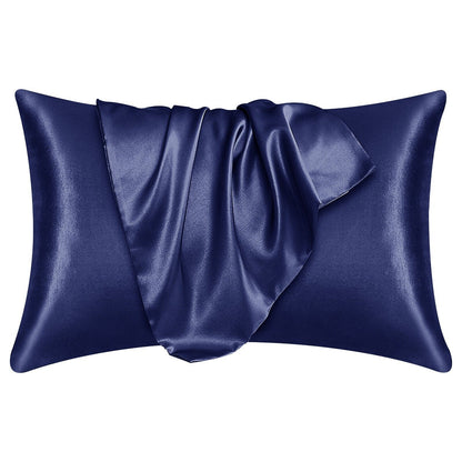 2 Pack Satin Silk Pillowcase for Hair & Skin Pillow Cases Cover Bedding Pair UK