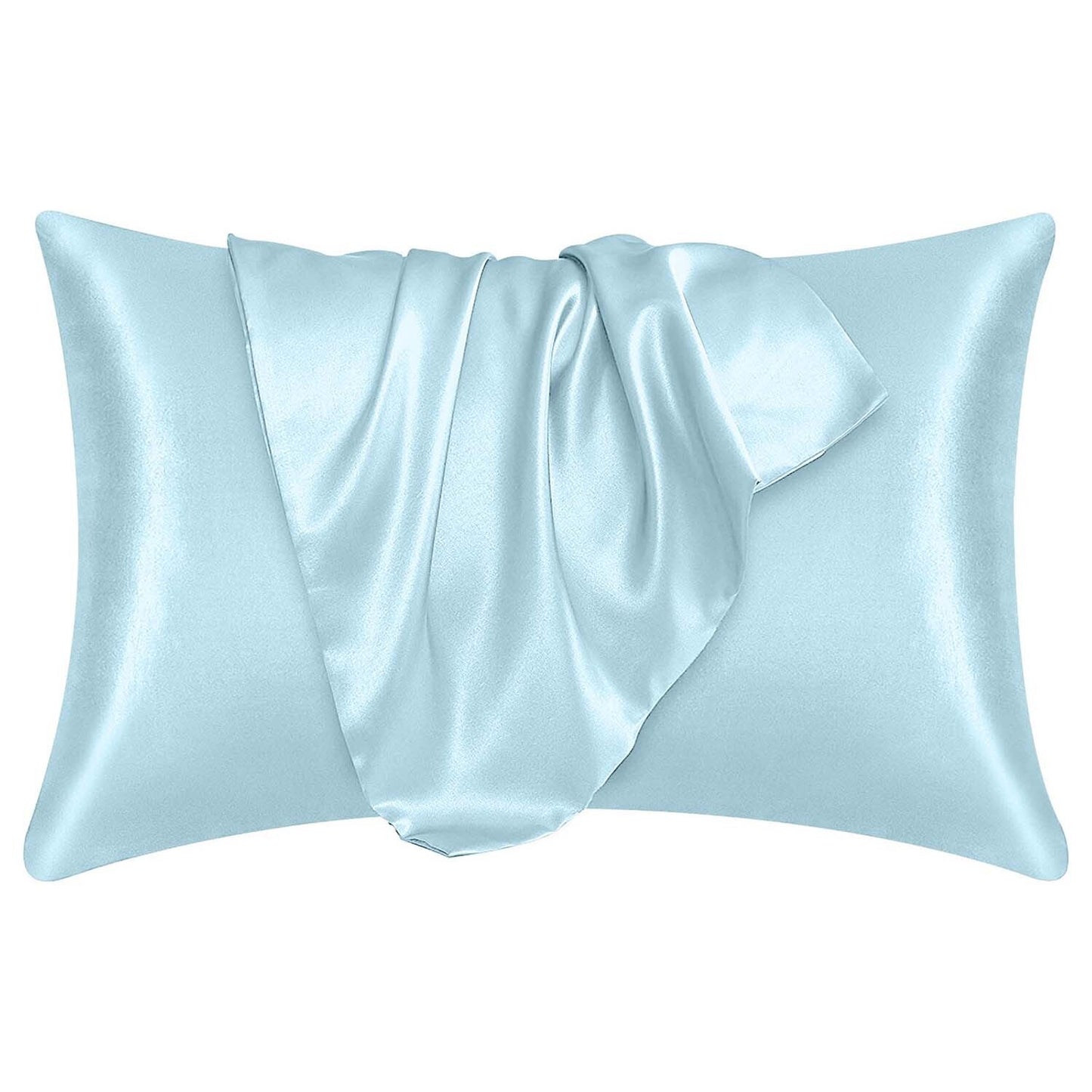 2 Pack Satin Silk Pillowcase for Hair & Skin Pillow Cases Cover Bedding Pair UK