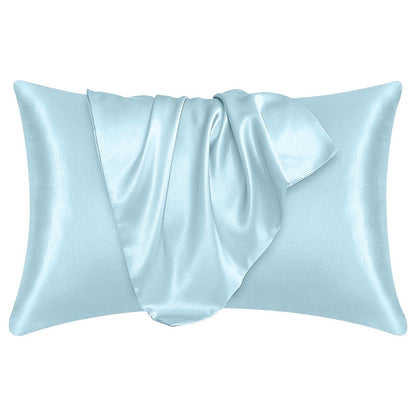 2 Pack Satin Silk Pillowcase for Hair & Skin Pillow Cases Cover Bedding Pair UK
