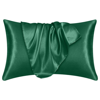 2 Pack Satin Silk Pillowcase for Hair & Skin Pillow Cases Cover Bedding Pair UK