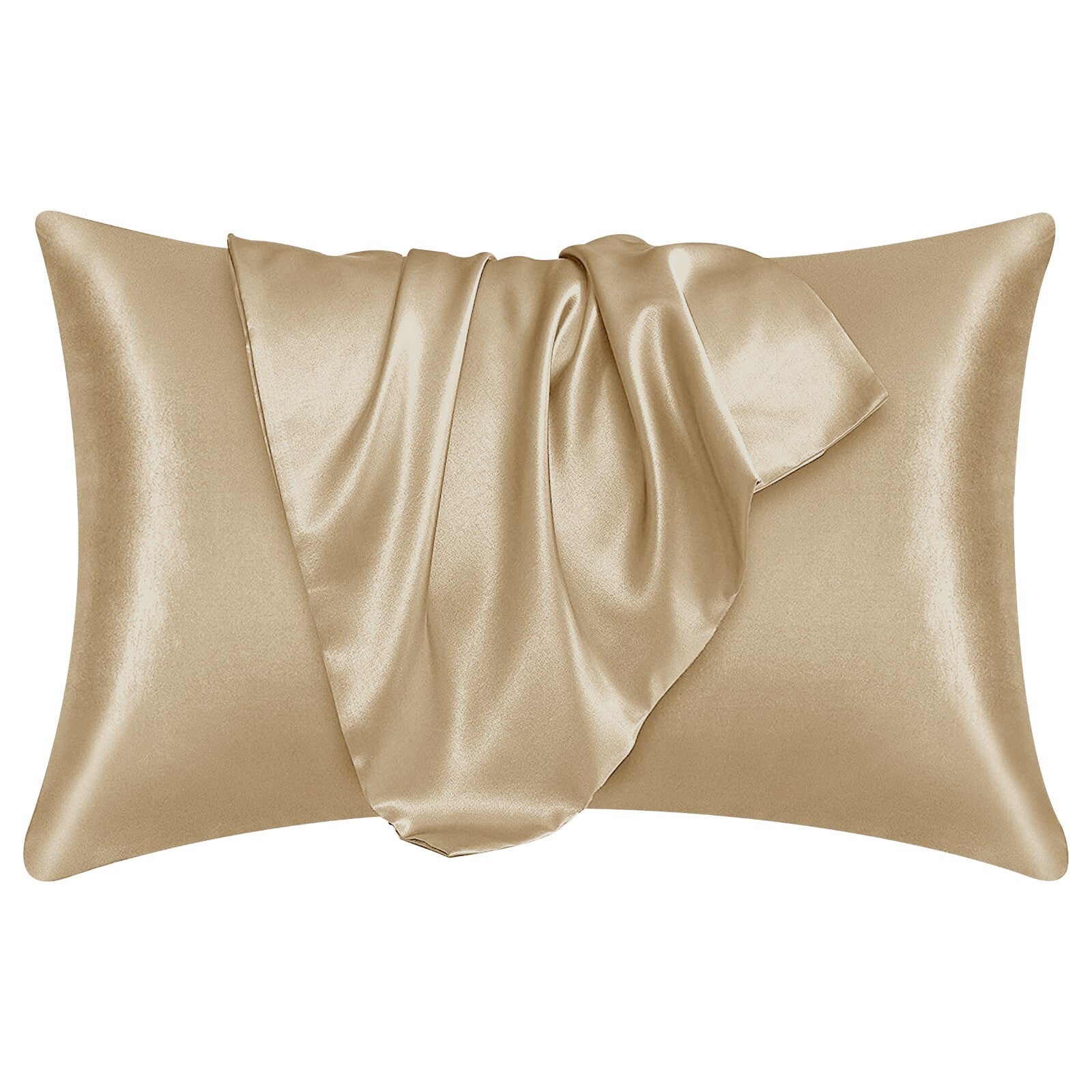 2 Pack Satin Silk Pillowcase for Hair & Skin Pillow Cases Cover Bedding Pair UK