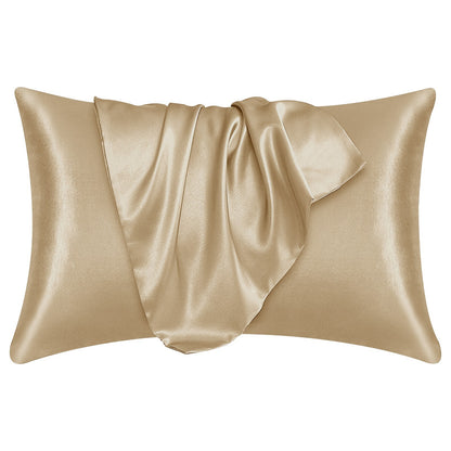 2 Pack Satin Silk Pillowcase for Hair & Skin Pillow Cases Cover Bedding Pair UK