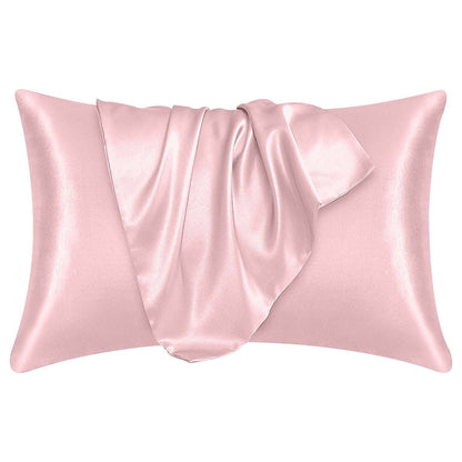 2 Pack Satin Silk Pillowcase for Hair & Skin Pillow Cases Cover Bedding Pair UK