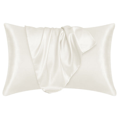 2 Pack Satin Silk Pillowcase for Hair & Skin Pillow Cases Cover Bedding Pair UK